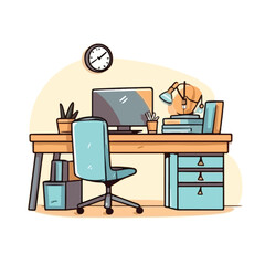 Business office icon cartoon vector illustration is