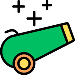 Canon Colored Outline Icon Design Vector Ramadan