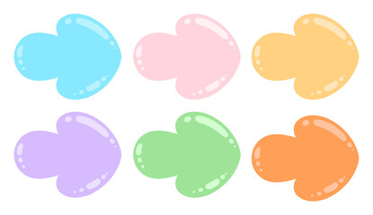 Cute Colorful Arrow Cute Doodle Arrow Fat Arrow Cute Shiny Arrow Chubby Arrow Colorful Arrow Set Collection