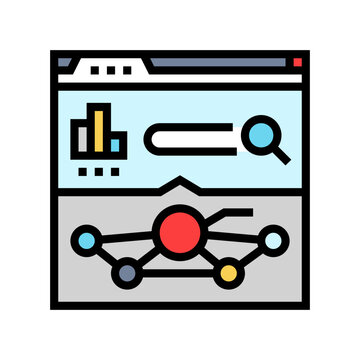 pagerank seo color icon vector. pagerank seo sign. isolated symbol illustration