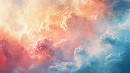 Ethereal cloud abstract, soft elegance, peaceful ambiance - obrazy, fototapety, plakaty