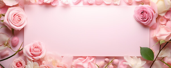 Pink Rose Picture Frame