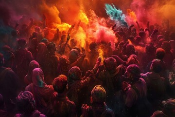 Holi colorful Extraordinary Celebrations - obrazy, fototapety, plakaty