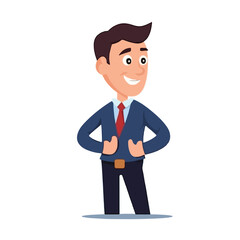 Businessman successful entrepreneur cartoon vector