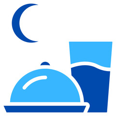 Suhoor Solid Color Icon Design Vector Ramadan