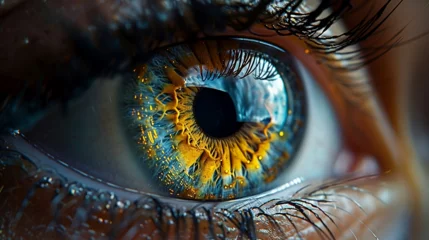 Deurstickers Close up of an eye © Renato