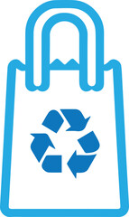 Recycle Bin Shopper or Plastic Bag 