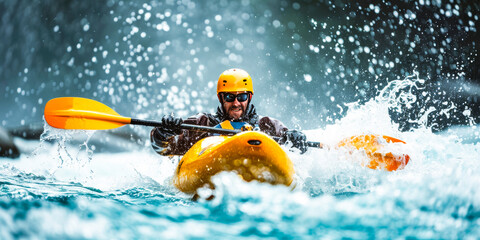 Intense Whitewater Kayaking Adventure.