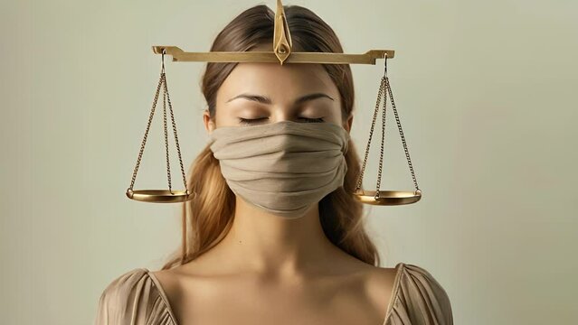 A blindfolded woman holding a balance scale representing the impartiality and objectivity required in making fair and just judgments.