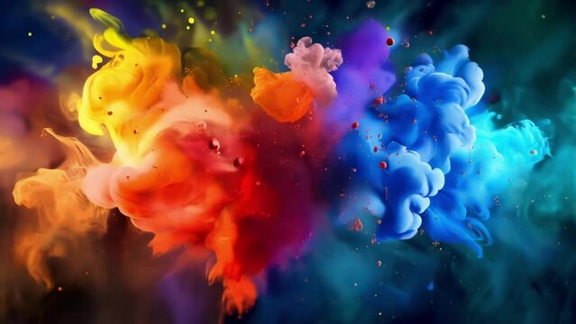 The bright and bold colors of chemical reactions create a mesmerizing spectacle almost like a paintsplattered canvas come to life.
