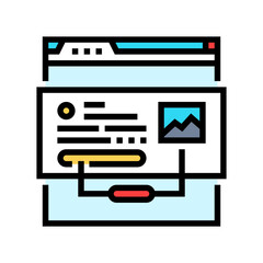 rich snippets seo color icon vector. rich snippets seo sign. isolated symbol illustration