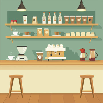 Coffee shop design  vector illustration cartoon vector