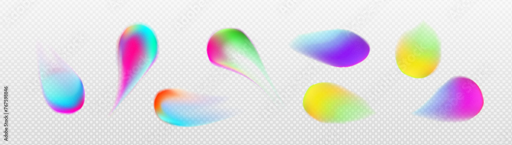 Poster abstract bright circular shape with gradient color and blur effect. realistic vector illustration se