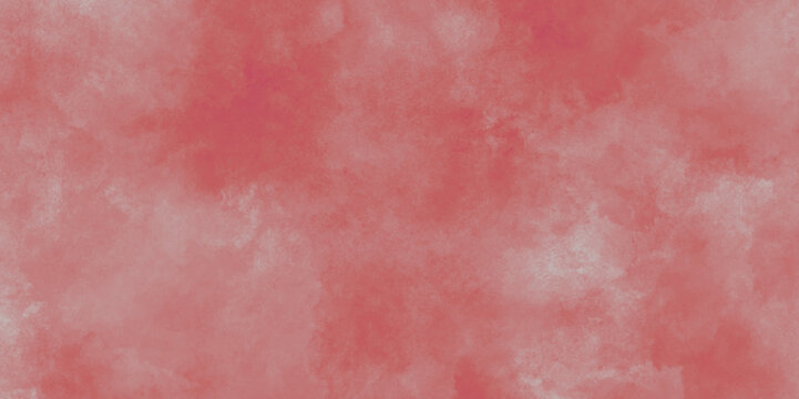 Lovely grunge background texture for banner. Pink watercolor texture on white background.  pink cloud texture. red pastel watercolor. Ink splash, reddish shadows. Horizontal orientation.