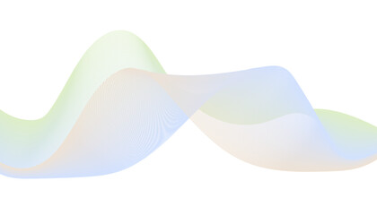 Abstract wave element for design. Wave with lines created using blend tool. Curved wavy line, smooth stripe. Stylized line art background. Vector illustration.