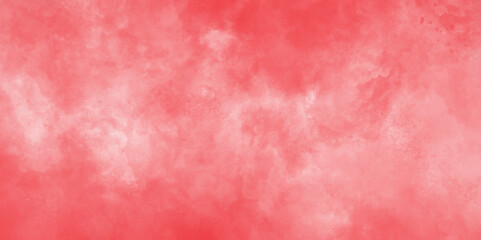 Lovely grunge background texture for banner. Pink watercolor texture on white background.  pink cloud texture. red pastel watercolor. Ink splash, reddish shadows. Horizontal orientation.