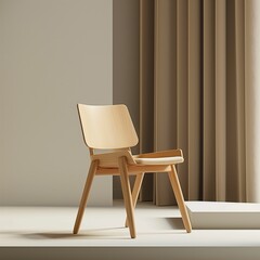 Wooden Chair in Front of Window