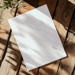 A Piece of Paper on a Wooden Table