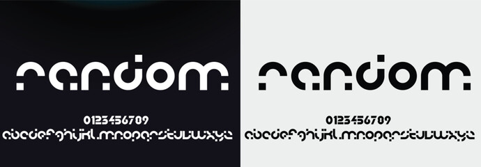 Abstract digital modern alphabet fonts. Typography technology electronic dance music future creative font. vector illustration