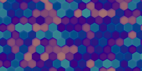 Vector colorful honeycomb hexagon background.