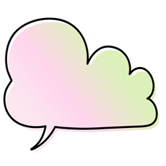 Speech bubbles with colorful gradient. Template for web design, banner, mobile app, landing page and infographics.