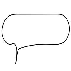 Speech bubbles with outline. Template for web design, banner, mobile app, landing page and infographics.