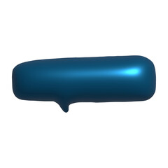 Blue Digital 3D Speech Bubble Against a Plain Background