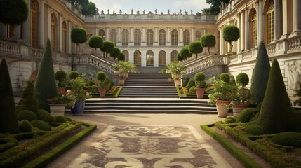 The palace of versailles france royal chateau opulent interiors magnificent gardens - obrazy, fototapety, plakaty