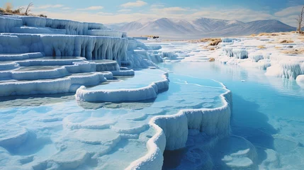 Poster The pamukkale turkey travertine terraces hot springs otherworldly beauty © Gefo