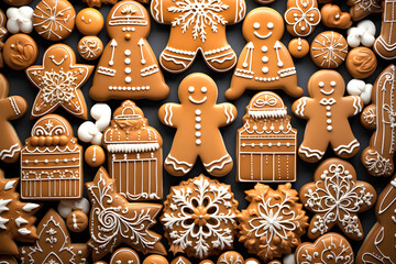 decorative New Year's cookies. dessert and holiday baking. creative handmade