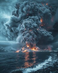Volcanic eruptions Deep Sea Blues Portrait Photography Playful Food and Beverage Artwork