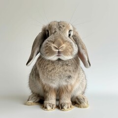 a angey bunny white background
