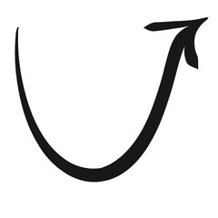 Hand drawn arrow transparent background, Brushstroke arrow design element. 