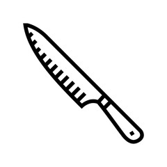 chef knives restaurant equipment line icon vector. chef knives restaurant equipment sign. isolated contour symbol black illustration