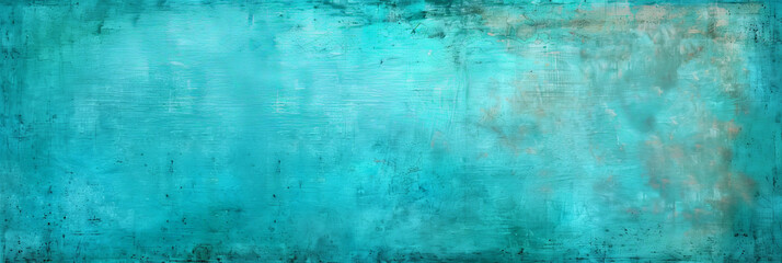 Obraz premium turquoise rough texture wall background, Cyan blue grunge background, ,Christmas background, old blue paint 