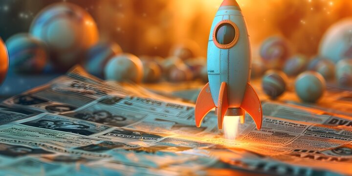 Rocket Representing High Growth Financial Potential and Innovative Opportunities