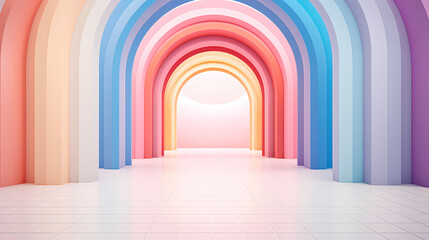 Gradient background and display products