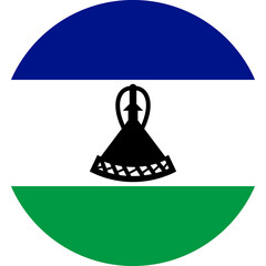 Lesotho Flag Round Icon - 767612413