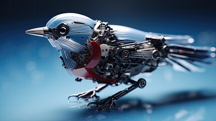 microbots building nanoscale robotic birds