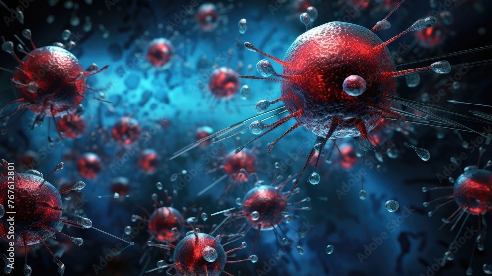 Poster nanobots detecting and removing cancerous cells