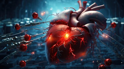 nanobots repairing damaged heart tissue