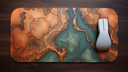 gaming mousepad with custom shape top view