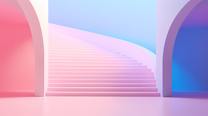 Gradient background and display products