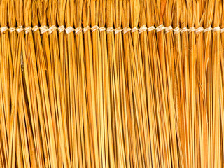 grunge texture of hay stack roof from below
