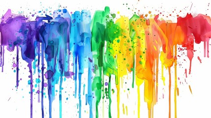  A colorful wallpaper featuring numerous splatters of vibrant paint