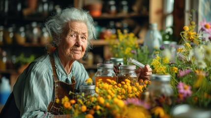 grandma grows flowers