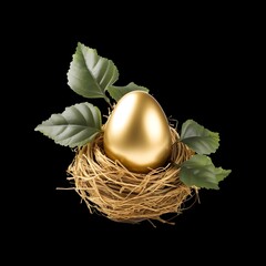 golden egg in nest