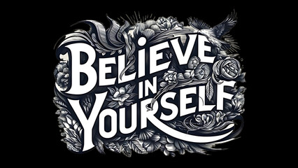 The "Believe in Yourself" t-shirt design