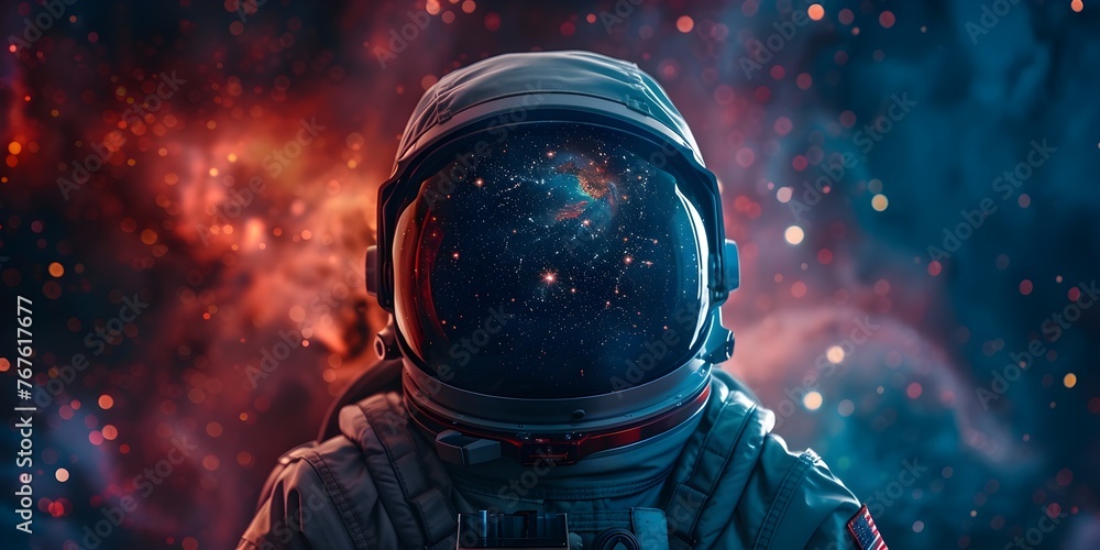 Poster intrepid cosmic voyager navigates a mesmerizing interstellar expanse driven by the thrill of discove