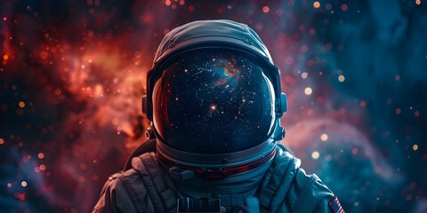Intrepid Cosmic Voyager Navigates a Mesmerizing Interstellar Expanse Driven by the Thrill of Discovery and the Boundless Wonder of the Universe - obrazy, fototapety, plakaty